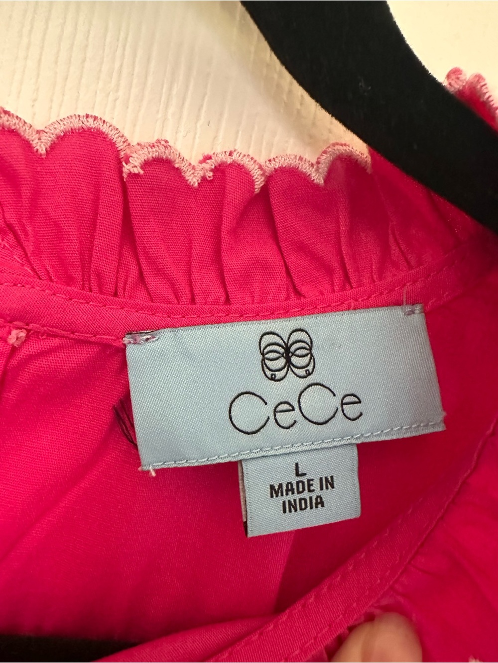 Hot pink poplin-style top - Picture 3 of 4